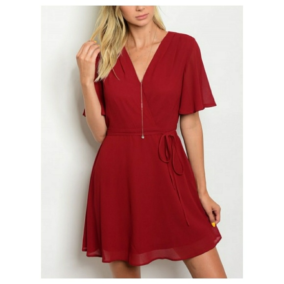 Dresses & Skirts - One left, small. Red butterfly sleeve dress